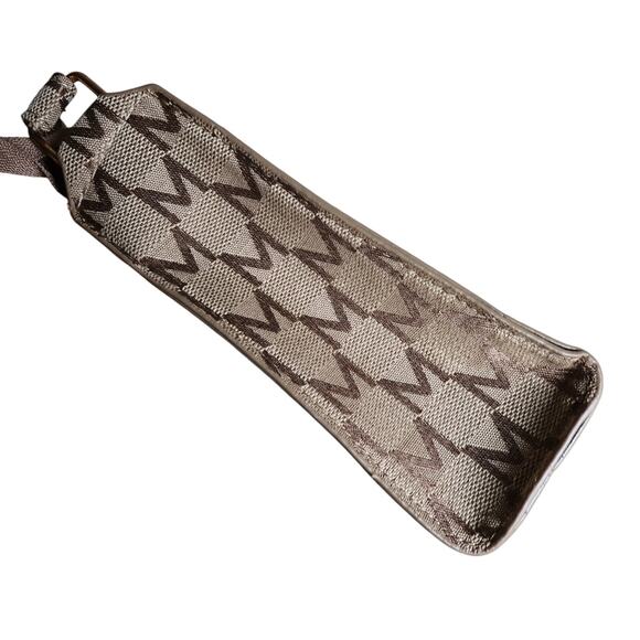 Y2K Shoulder Bag Baguette Clutch Beige Brown Monogram w/ Doggie Attached - Picture 4 of 9